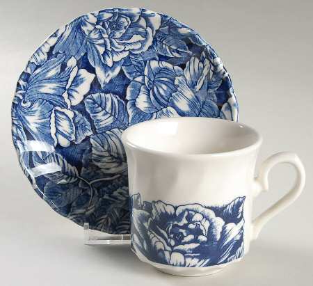 Bermuda Blue Large Flat Cup & Saucer Set