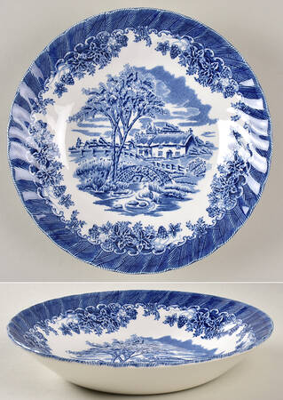 The Brook Blue (Made in England) Soup/Cereal Bowl