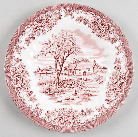 The Brook Pink (Made in England) Salad Plate
