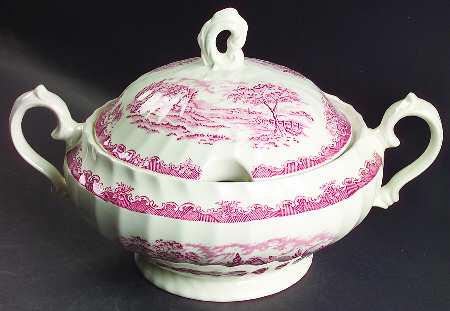 The Brook Pink (Made in England) Tureen &  Lid