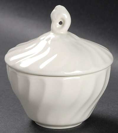 Chelsea White (England) Sugar Bowl & Lid