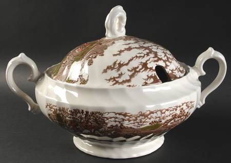 Country Life Brown Multicolor Tureen &  Lid