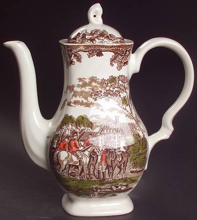 Country Life Brown Multicolor Coffee Pot & Lid