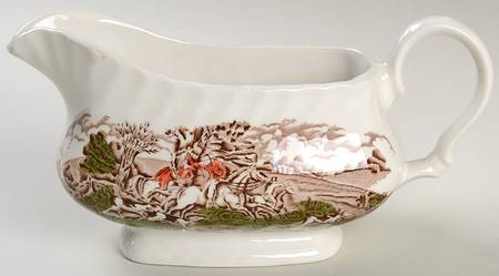 Country Life Brown Multicolor Gravy Boat
