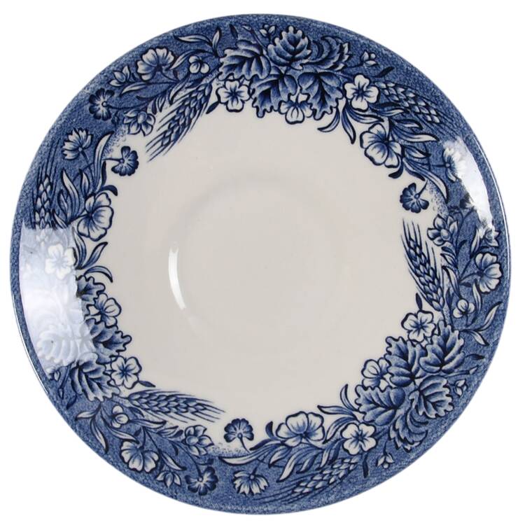 Currier & Ives Blue Saucer