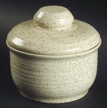 Homespun Sugar Bowl & Lid
