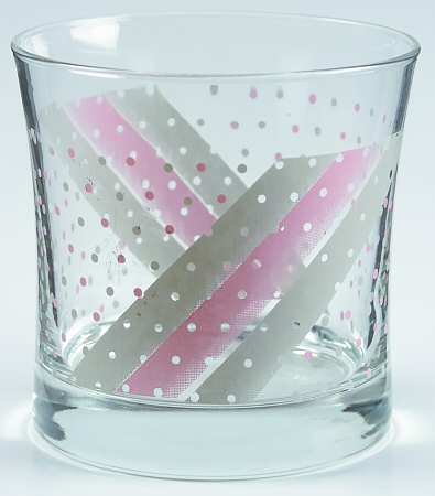 Pink Shades Glassware Double Old Fashioned