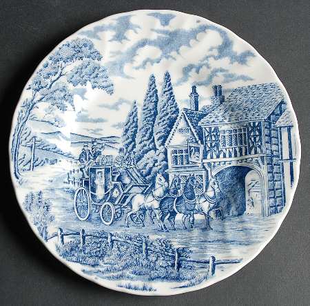 Royal Mail Blue (Made in England) Salad Plate
