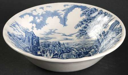Royal Mail Blue (Made in England) Coupe Cereal Bowl