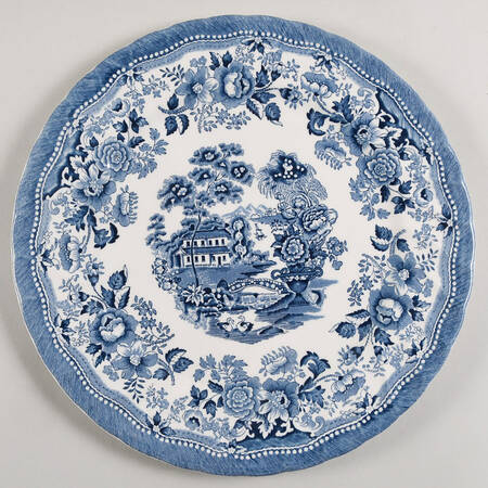 Tonquin Blue Cake Plate