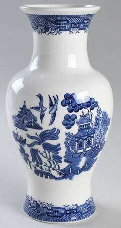 Willow Blue (Georgian Shape) 10" Vase