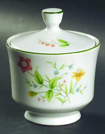 April Flowers Sugar Bowl & Lid