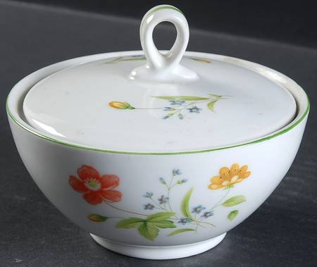 April Flowers Sugar Bowl & Lid
