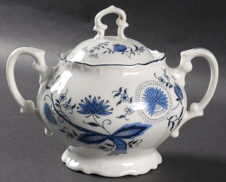 Blue Onion Sugar Bowl & Lid