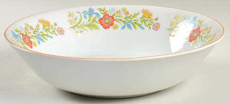 Flower Garden 9" Round Vegetable Bowl
