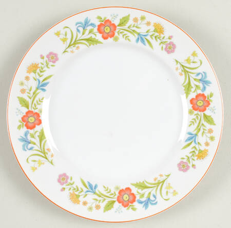 Flower Garden Salad Plate