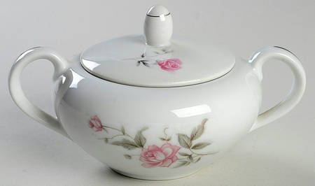 Rose Bouquet Sugar Bowl & Lid