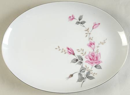 Rose Glow 12" Oval Serving Platter