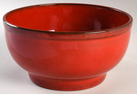 Sunset Orange 8" Round Vegetable Bowl