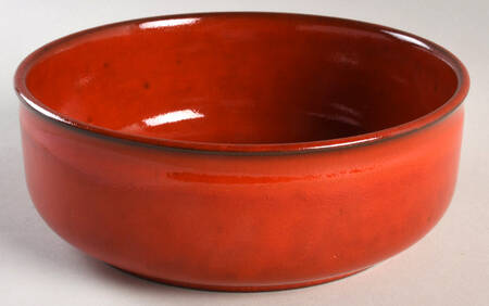 Sunset Orange 8" Round Vegetable Bowl