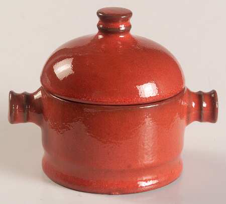 Sunset Orange Sugar Bowl & Lid