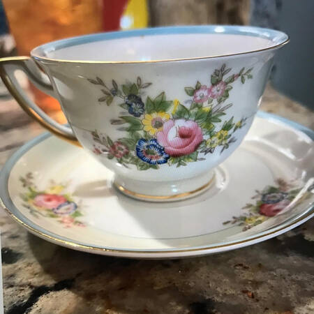 CEB11 Footed Cup & Saucer Set