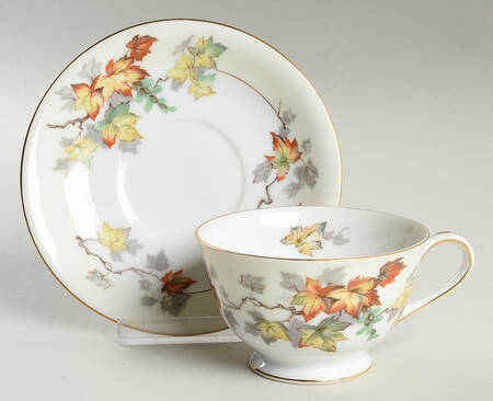 Silver Maple Footed Cup & Saucer Set