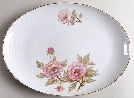 Autumn Rose 12" Oval Serving Platter