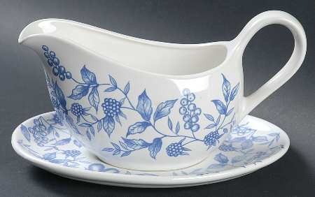 Blueberry Hill (Sm Design) Gravy Boat & Underplate