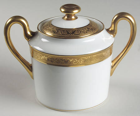 Ambassador Gold Sugar Bowl & Lid