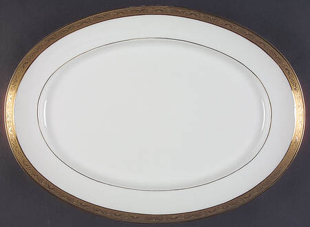 Ambassador Gold 16" Oval Serving Platter
