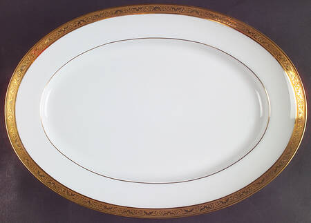 Ambassador Gold 14" Oval Serving Platter