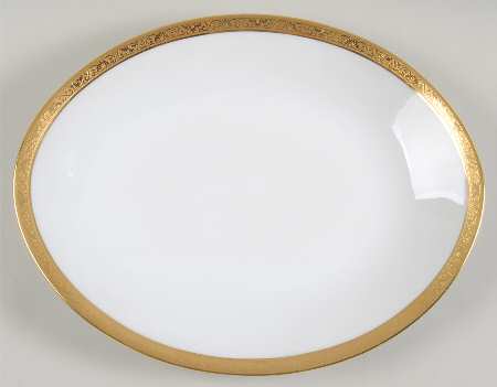Ambassador Gold 12" Oval Serving Platter