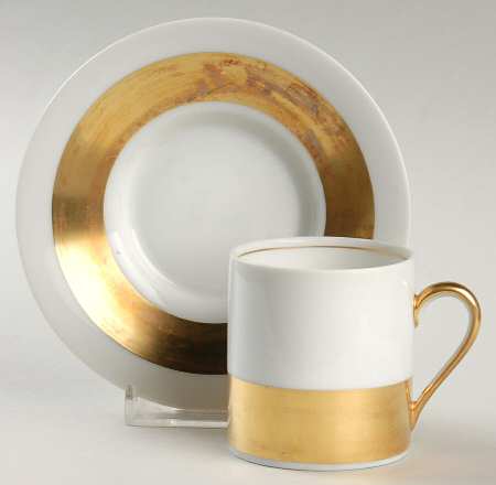 Anneau D'Or Flat Demitasse Cup & Saucer Set