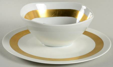 Anneau D'Or Gravy Boat with Attached Underplate