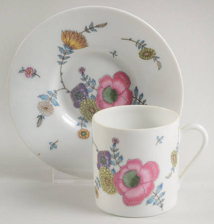 Anemones Flat Demitasse Cup & Saucer Set