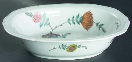 Anemones 9" Oval Vegetable Bowl