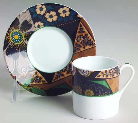 Aubusson Flat Demitasse Cup & Saucer Set
