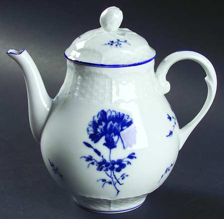 Blue Carnation Teapot & Lid