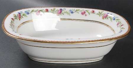 Country Flowers 9" Oval Vegetable Bowl