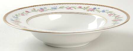 Country Flowers Rim Soup Bowl