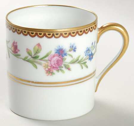 Country Flowers Flat Demitasse Cup