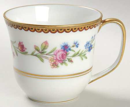 Country Flowers Flat Demitasse Cup