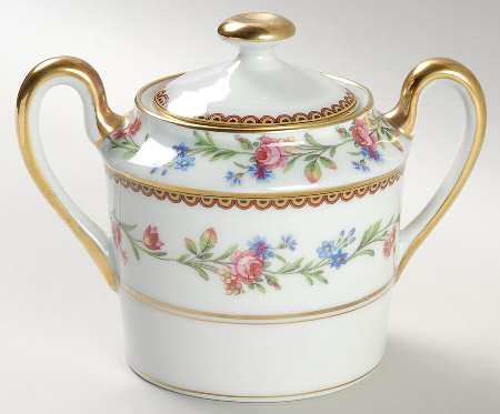 Country Flowers Sugar Bowl & Lid