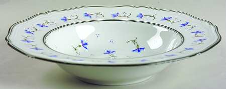 Cornflower Rim Soup Bowl