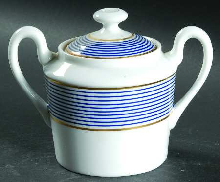 Crinoline Blue Sugar Bowl & Lid