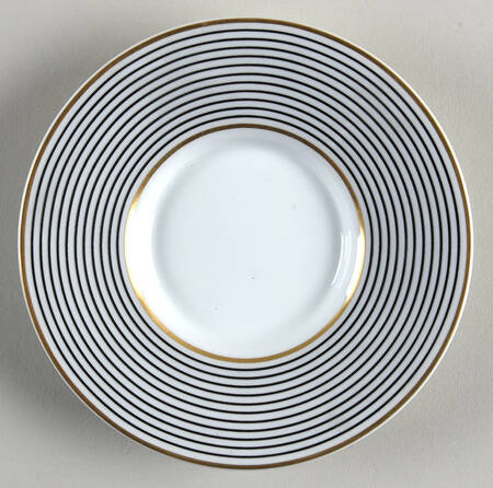 Crinoline Black Saucer for Demitasse Cup by Ceralene