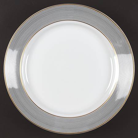 Crinoline Black 12" Chop Plate (Round Platter)