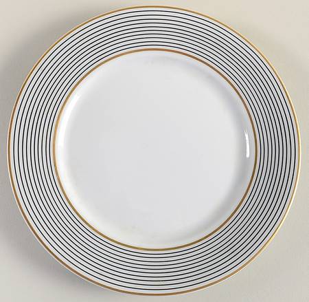 Crinoline Black Salad Plate