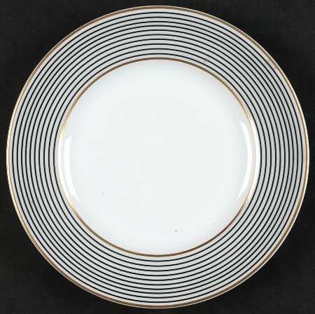 Crinoline Black Bread & Butter Plate by Ceralene
